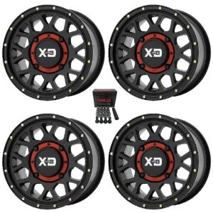 KMC KS135 Grenade 15x6/15x10 Wheels Black Kawasaki Teryx Mule