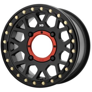 KMC KS235 Grenade Beadlock 14x10 Wide ATV/UTV Wheel - Satin Black (4/137) +0mm