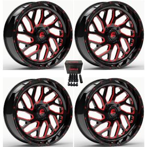 Fuel Triton UTV Wheels Red/Black 22