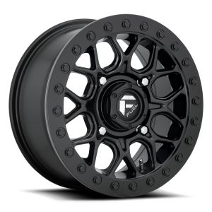 Fuel Tech Beadlock 15x10 Wide ATV/UTV Wheel - Matte Black (4/156) 5+5