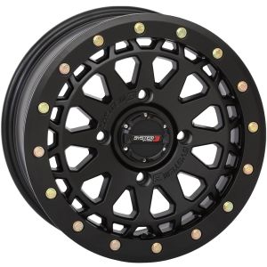 System 3 SB-6 Beadlock 15x7 ATV/UTV Wheel - Matte Black (4/137) 6+1 [15S3-6538]