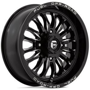 Fuel ARC 18x7 ATV/UTV Wheel - Gloss Black/Milled (4/137) +13mm [D8211870A644]