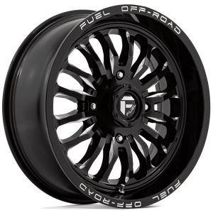 Fuel ARC 20x7 ATV/UTV Wheel - Gloss Black/Milled (4/137) +13mm [D8212070A644]