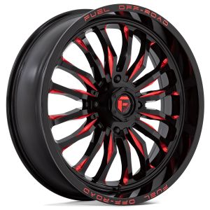 Fuel ARC 22x7 ATV/UTV Wheel - Gloss Black/Red (4/137) +13mm [D8222270A644]