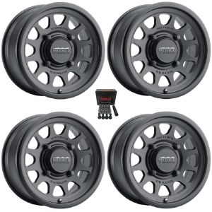 Method 414 15x10 Wide Wheels Black Kawasaki Mule Pro FXT