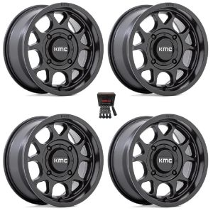 KMC Toro S 15x10 Wide Wheels Black Can-Am Commander Maverick Renegade Outlander Defender