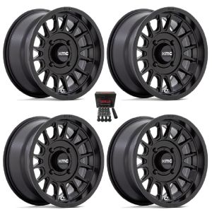 KMC Impact 15x10 Wide Wheels Black Can-Am Commander Maverick Renegade Outlander Defender