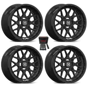 Valor V03 15x10 Wide Wheels Black Can-Am Commander Maverick Renegade Outlander Defender