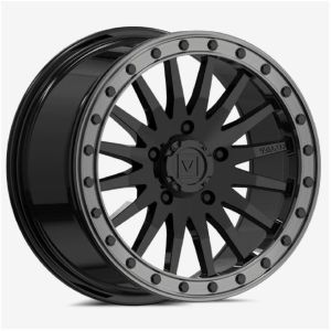 Valor V06 Beadlock 15X8 UTV Wheel - Gloss Black (5x4.5) +40mm [V06-1580P4005GB]