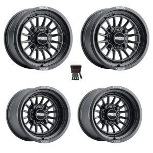 MetalFX Delta 15x7/15x10 Wheels Black Can-Am Commander Maverick Renegade Outlander Defender