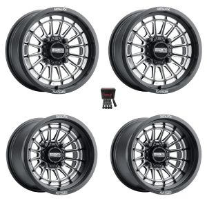 MetalFX Delta Contrast Cut 15x7/15x10 Wheels Black Polaris RZR 1000 XP / Ranger XP 900/1000