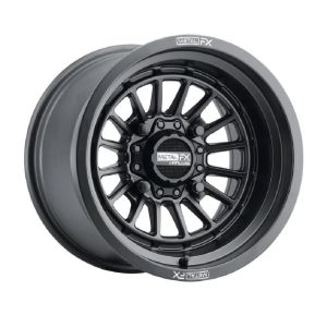 MetalFX Delta Contrast Cut 15x10 Wide UTV Wheel - Satin Black 4/137 +0mm [78205]