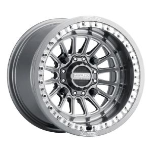 MetalFX Delta Bdlk Contrast Cut 15x10 Wide UTV Wheel - GM 4/156 +0mm [78311]