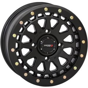 System 3 SB-6 Beadlock 15x7 ATV/UTV Wheel - Matte Black (4/156) 4+3 [15S3-6555]