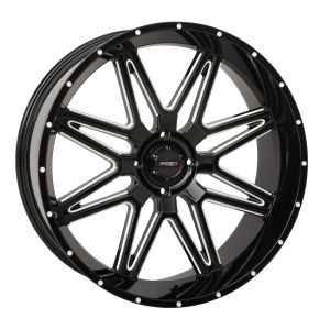 System 3 ST-7 24x9 ATV/UTV Wheel - Gloss Black/Milled (4/156) 5+4 [24S3-7256]