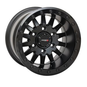 System 3 SB-8 Beadlock 15x10 Wide UTV Wheel - Matte Black (6x5.5) +0mm