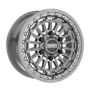 MetalFX Delta 6R Bdlk 15x10 Wide UTV Wheel-Gunmetal Contrast 6x5.5 +38mm [78345]