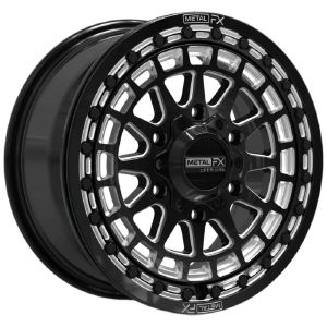 MetalFX Outlaw 6R Bdlk 15x7 UTV Wheel-Satin Black Contrast Cut 6x5.5+61mm[78550]