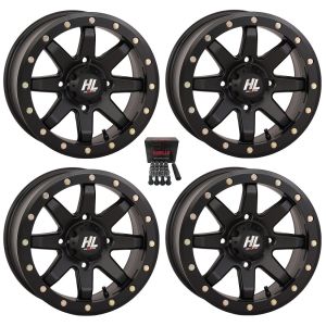 High Lifter by STI HL9 Beadlock 15x10 Wide Wheels Black Sportsman RZR Ranger