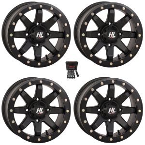 High Lifter HL9 Beadlock 15x7/15x10 Wheels Black Sportsman RZR Ranger