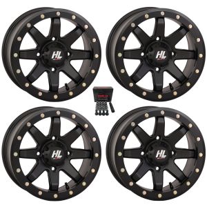 High Lifter by STI HL9 Beadlock 14x7 Wheels Black Sportsman RZR Ranger