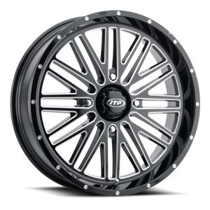 ITP Momentum 20x6.5 ATV/UTV Wheel-Gloss Black/Milled (4/137) +10mm [2022744731B]