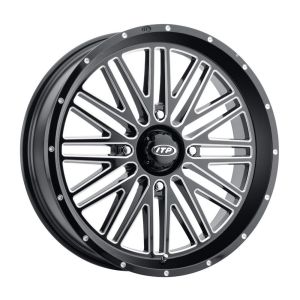 ITP Momentum 22x6.5 ATV/UTV Wheel-Gloss Black/Milled (4/137) +10mm [2222784731B]