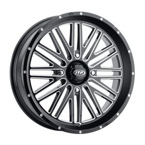 ITP Momentum 22x6.5 ATV/UTV Wheel-Gloss Black/Milled (4/156) +10mm [2222785731B]