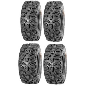 Full set of Kenda Bear Claw HTR Radial (8ply) 27x9-12 and 27x11-12 ATV Tires (4)