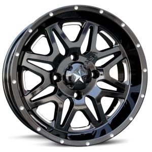 MSA M26 Vibe ATV Wheel - Milled/Black [14x7] +0mm 4/110 [M26-04710M]