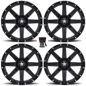 MSA M33 Clutch 15X10 Wide Wheels Black Can-Am Maverick X3 / Honda Pioneer 1000