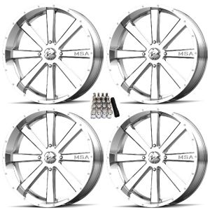 MSA M34 Flash UTV Wheels/Rims Chrome 24