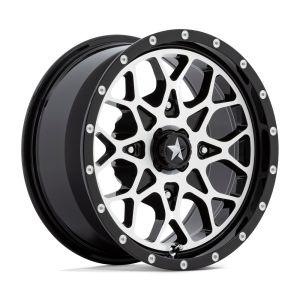 MSA M45 Portal 14X7 ATV/UTV Wheel - Gloss Black/Machined (4/110) +10mm