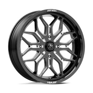 MSA M47 Sniper 20x7 ATV/UTV Wheel - Gloss Black/Milled (4/110) +10mm