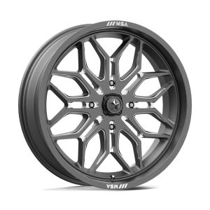 MSA M47 Sniper 22x7 ATV/UTV Wheel - Gunmetal/Milled (4/137) +10mm