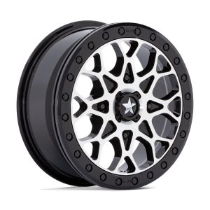 MSA M48 Portal Beadlock 15x6 ATV/UTV Wheel - Gloss Black/Machined (4/110) +38mm