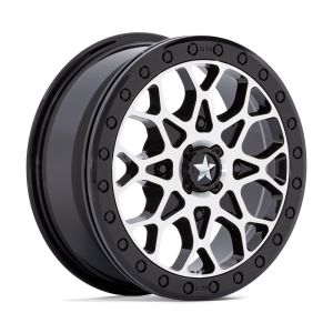 MSA M48 Portal Beadlock 15x6 ATV/UTV Wheel - Gloss Black/Machined (4/137) +38mm