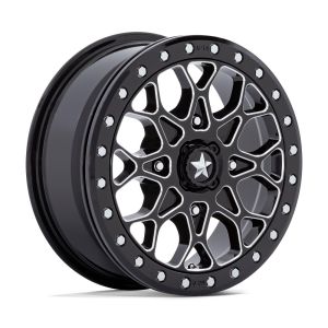 MSA M48 Portal Beadlock 15x6 ATV/UTV Wheel - Gloss Black/Milled (4/110) +38mm