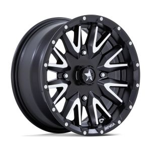 MSA M49 Creed 24x7 ATV/UTV Wheel -  Matte Black/Machined (4/137) +10mm