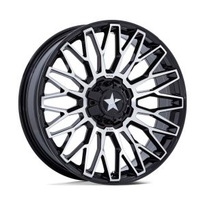 MSA M50 Clubber 22x7 Wheel - Black/Machined (4/137+4/156) +0mm [MA050BD22704A00]