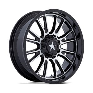 MSA M51 ThunderLips 22x7 Wheel- Bk/Machined (4/137+4/156) +0mm [MA051BD22704A00]