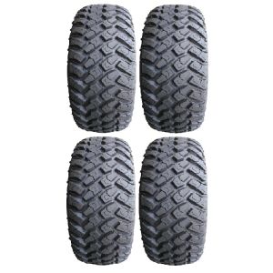 Full set of MotoSport EFX Hammer (4ply) 22x9.5-10 Golf Cart Tires (4)