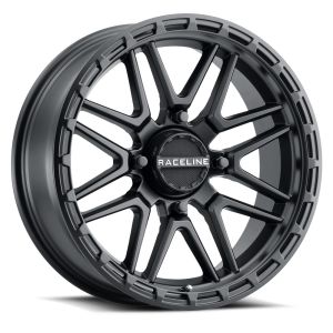 Raceline Krank 20x7 ATV/UTV Wheel - Satin Black (4/137) +0mm [A11B-20737-00]