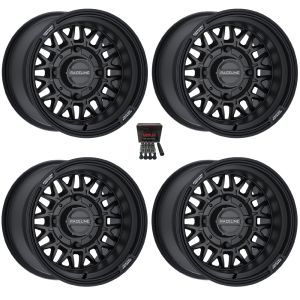 Raceline Omega 15x7/15x10 Wheels Satin Black Sportsman RZR Ranger