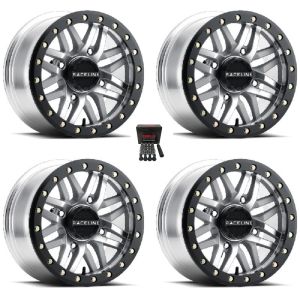 Raceline Ryno Beadlock 15x10 Wide Wheels Machined Can-Am Commander Maverick Renegade Outlander Defender