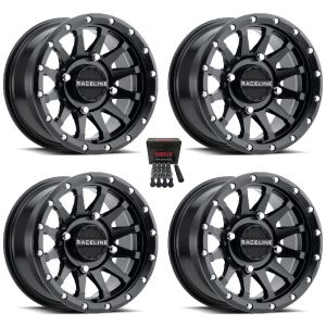 Raceline Trophy UTV Wheels/Rims Black 15x6 Can-Am Maverick X3 / Honda Pioneer 1000