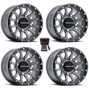 Raceline Trophy UTV Wheels/Rims Grey 15x6 Polaris RZR 1000 XP / Ranger XP 900/1000