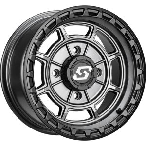 Sedona Rift 14x7 ATV/UTV Wheel - Carbon Grey 4/137 +10mm [A22CG-47037+10S]