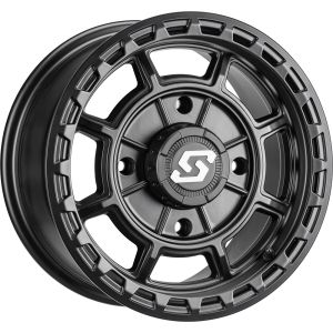 Sedona Rift 14x7 ATV/UTV Wheel - Satin Black 4/137 +10mm [A22B-47037+10S]