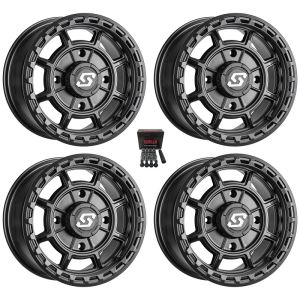 Sedona Rift 15x6 ATV Wheels Black Can-Am Commander Maverick Renegade Outlander Defender